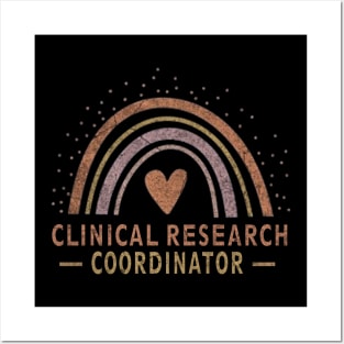 Clinical Research Coordinator - Boho Casual Rainbow Dark Design Posters and Art